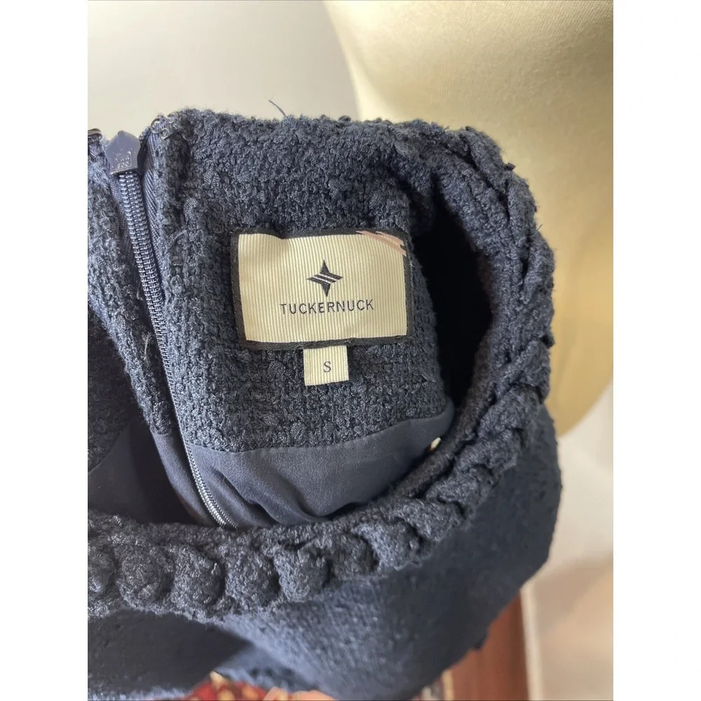 Tuckernuck Navy Tweed Jackie Dress Small S - Picture 9 of 9